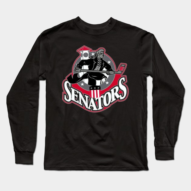 Senators Hockey Logo Long Sleeve T-Shirt by DavesTees